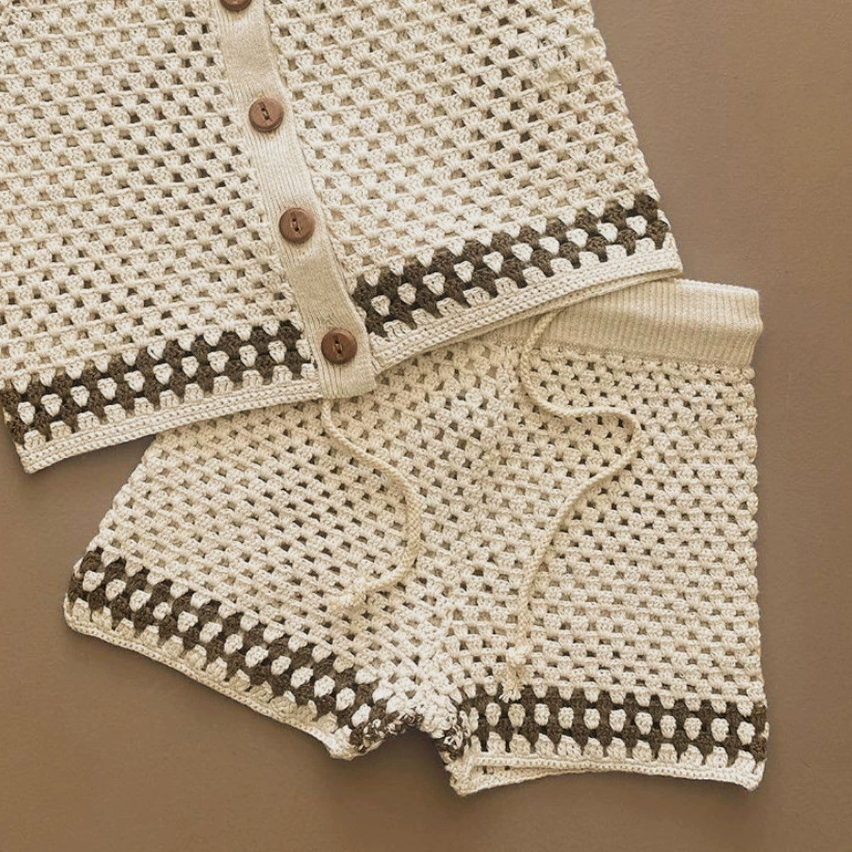 Summer Baby Kids Casual Simple Hollow Out Short Sleeves with Top