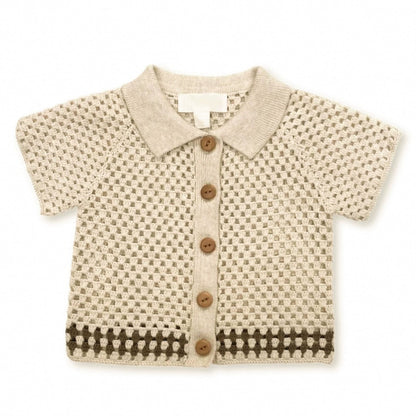 Summer Baby Kids Casual Simple Hollow Out Short Sleeves with Top